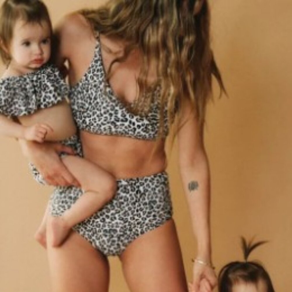 Stylish Leopard Print High Rise Bikini Set
